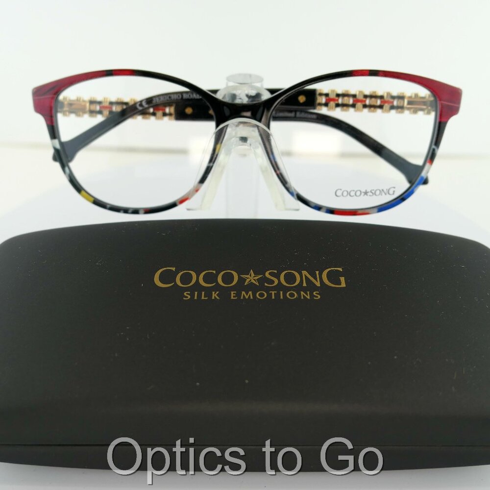 COCO SONG CV 235 (C:2) BLACK / LIPSTICK RED  53-16-135 EYEGLASS FRAMES
